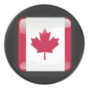 Palet De Hockey Drapeau du Canada