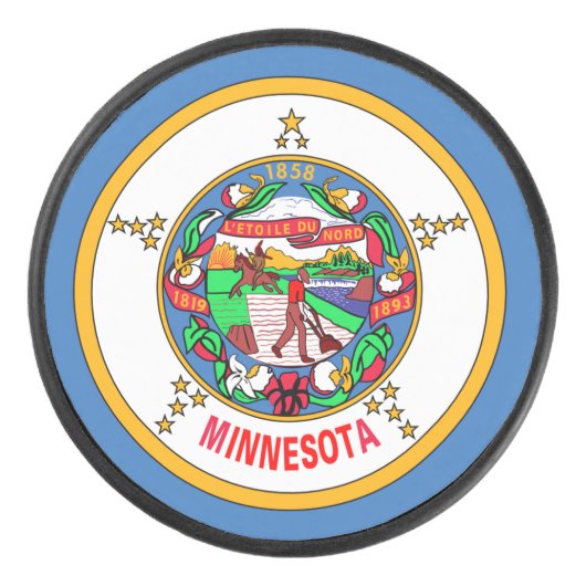 Palet De Hockey Drapeau du Minnesota (Devant)