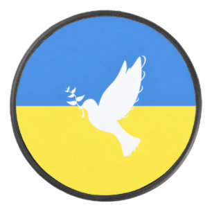 Palet De Hockey Drapeau d'Ukraine - Dove of Peace - Freedom - Peac
