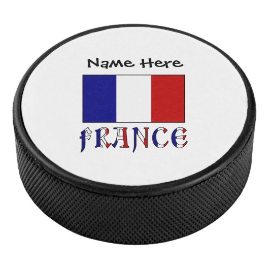 Palet De Hockey Drapeau français avec votre nom (3/4/2016 12:00:00 AM)
