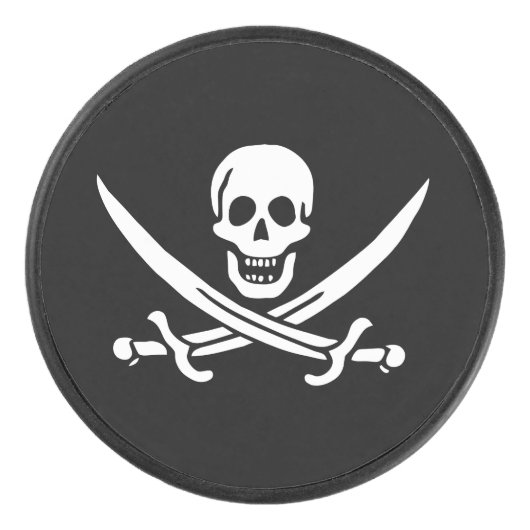 Palet De Hockey Drapeau pirate (Devant)