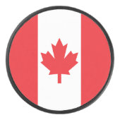 Palet De Hockey Drapeau rouge et blanc du Canada (Devant)