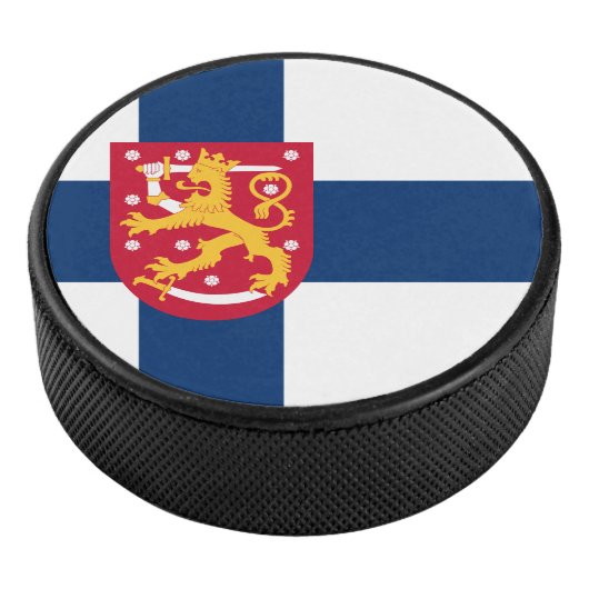 Palet De Hockey Drapeau Suomi avec armoiries superposées (3/4/2016 12:00:00 AM)