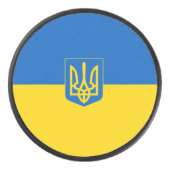 Palet De Hockey Drapeau ukrainien Armoiries (Devant)
