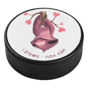 Palet De Hockey Drôle romantique Sloth Smile Dessin animal 