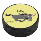 Palet De Hockey Drôle wildebeest tourner dessin animé illustration (3/4/2016 12:00:00 AM)