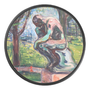 Palet De Hockey Edvard Munch - Le penseur de Rodin