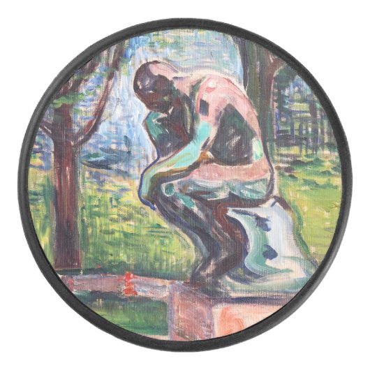 Palet De Hockey Edvard Munch - Le penseur de Rodin (Devant)