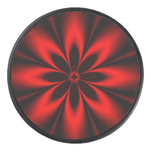 Palet De Hockey Explosion Florale Rouge (Devant)