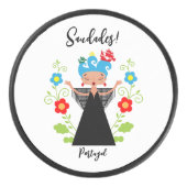 Palet De Hockey Fado chanteuse avec caravelle portugaise (Devant)