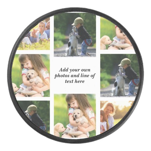 Palet De Hockey Faites votre propre collage photo et texte (Devant)