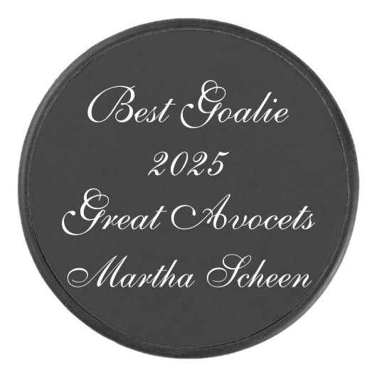 Palet De Hockey Fancy Black & White Award:  (Devant)