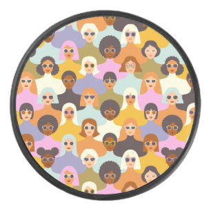 Palet De Hockey Femmes rétrogrades du Motif mondial