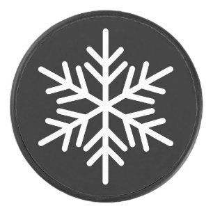 Palet De Hockey Festin Fun Blanc Nordique Faisceau De Neige Sur Gr