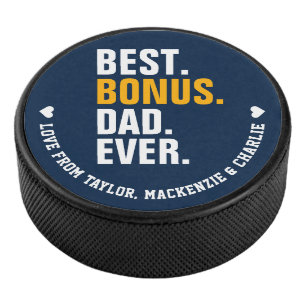 Palet De Hockey Fête des pères pour Stepdad Bonus Papa Personnalis