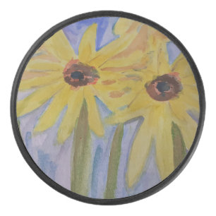Palet De Hockey Fleurs de soleil jaunes d'été Canard
