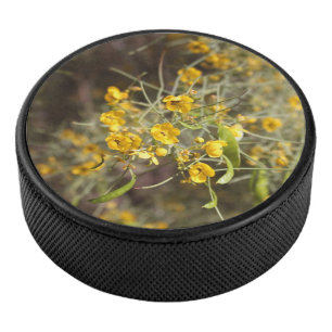 Palet De Hockey Fleurs Jaunes Hockey Puck