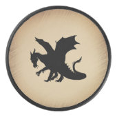 Palet De Hockey Fond rustique Dragon Noir (Devant)