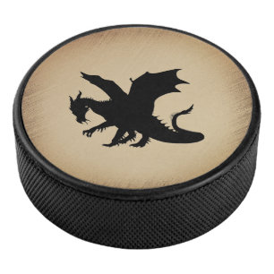 Palet De Hockey Fond rustique Dragon Noir