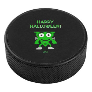 Palet De Hockey FrankenCheese Halloween Salutations Hockey Puck