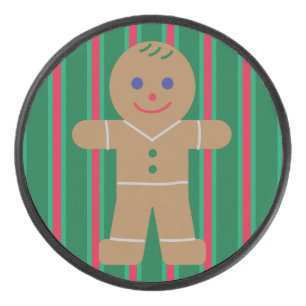 Palet De Hockey Fun and Fancy Christmas Gingbread Homme