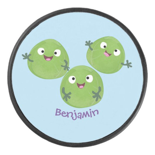 Palet De Hockey Funny Brussels sprouts légumes caricature (Devant)