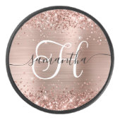 Palet De Hockey Glitterie Rose or Glam Monogramme (Devant)