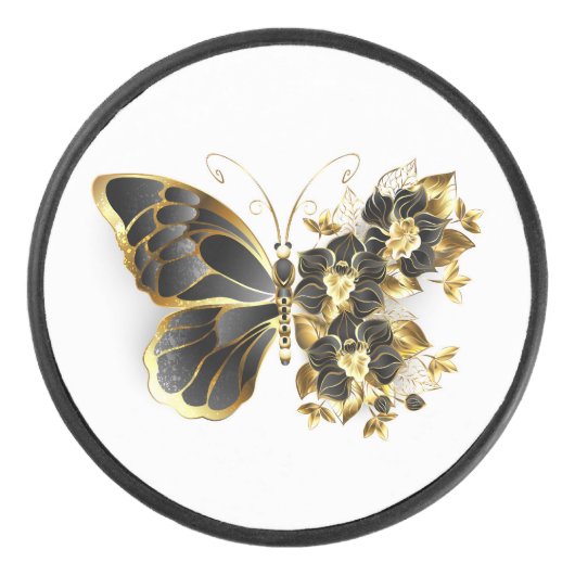Palet De Hockey Gold flower Butterfly with Black Orchid (Devant)