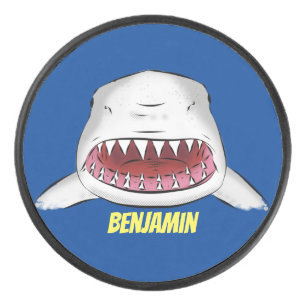 Palet De Hockey Grand requin blanc moyen dessin animé