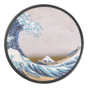 Palet De Hockey Grande vague du tsunami Kanagawa Japon par Hokusai