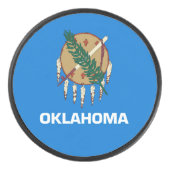 Palet De Hockey Graphique Drapeau de l'état de l'Oklahoma dynamiqu (Devant)