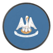 Palet De Hockey Graphique Drapeau Dynamique Louisiane sur un (Devant)