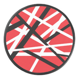 Palet De Hockey graphisme rouge, noir et blanc