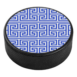 Palet De Hockey Grec Meander Carré clé H Motif bleu