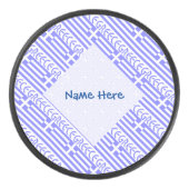 Palet De Hockey Grèce et drapeau grec Personnalisation en bleu car (Devant)