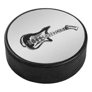 Palet De Hockey Guitare électrique sur argent