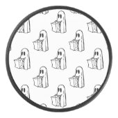 Palet De Hockey Halloween, Blancs Fantômes, Tricoter Ou Traiter, B (Devant)