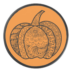 Palet De Hockey Halloween gribouillages bohème mandala citrouilles