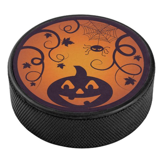 Palet De Hockey Halloween Jack-o'-lantern citrouille visage et ara (3/4/2016 12:00:00 AM)