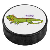 Palet De Hockey Happy green iguana cartoon (3/4/2016 12:00:00 AM)