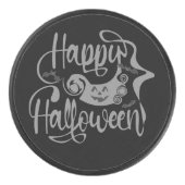 Palet De Hockey Happy Halloween chauves-souris Jack-o'-lantern (Devant)