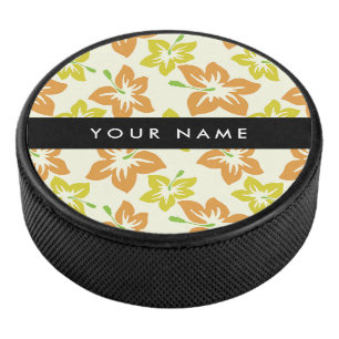Palet De Hockey Hibiscus jaune, Hibiscus orange, Votre nom
