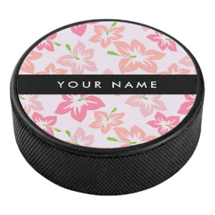 Palet De Hockey Hibiscus rose, Fleurs roses, Votre nom