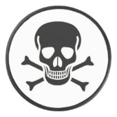 Palet De Hockey Hockey blanc crâne noir (Devant)