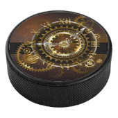 Palet De Hockey Horloge Steampunk avec des engrenages anciens (3/4/2016 12:00:00 AM)