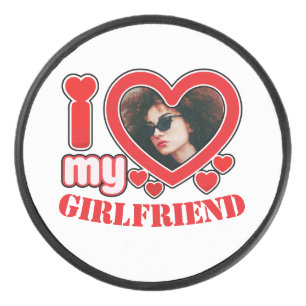Palet De Hockey I Love My Girlfriend Photo Texte personnalisé