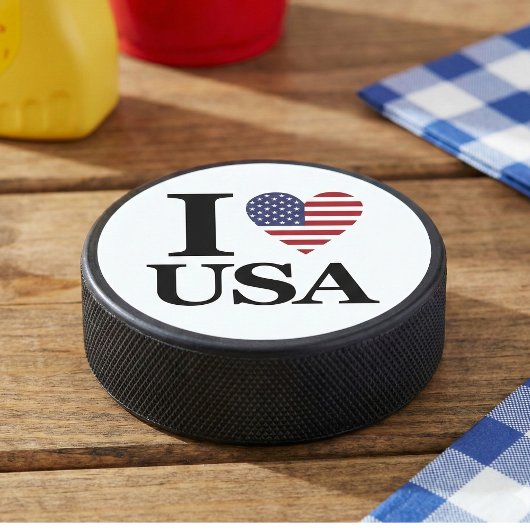 PALET DE HOCKEY "I ❤️ USA"