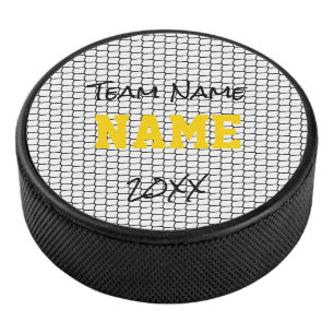 Palet De Hockey Ice Hockey Net Sports ÉQUIPE NOM ANNÉE Black Gold