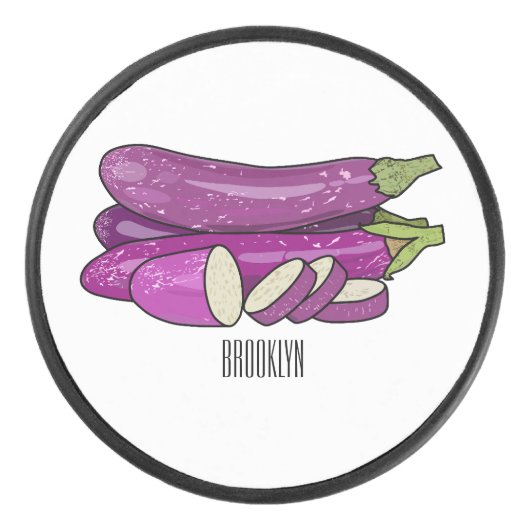Palet De Hockey Illustration d'aubergine (Devant)