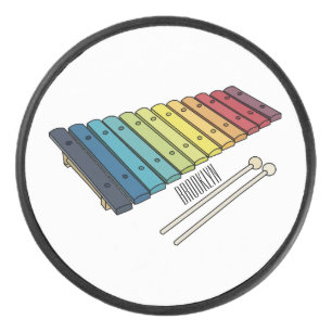 Palet De Hockey Illustration de bande dessinée en Xylophone